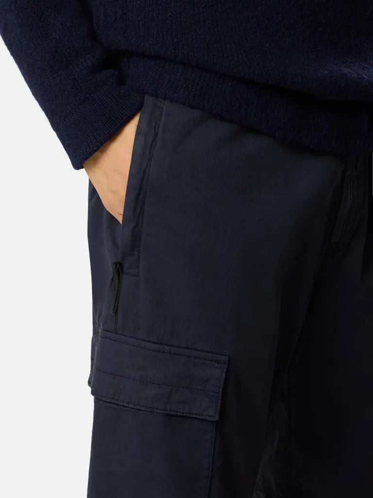 Pantalon cargo coupe fuselée regular à taille élastiquée - CALVERO