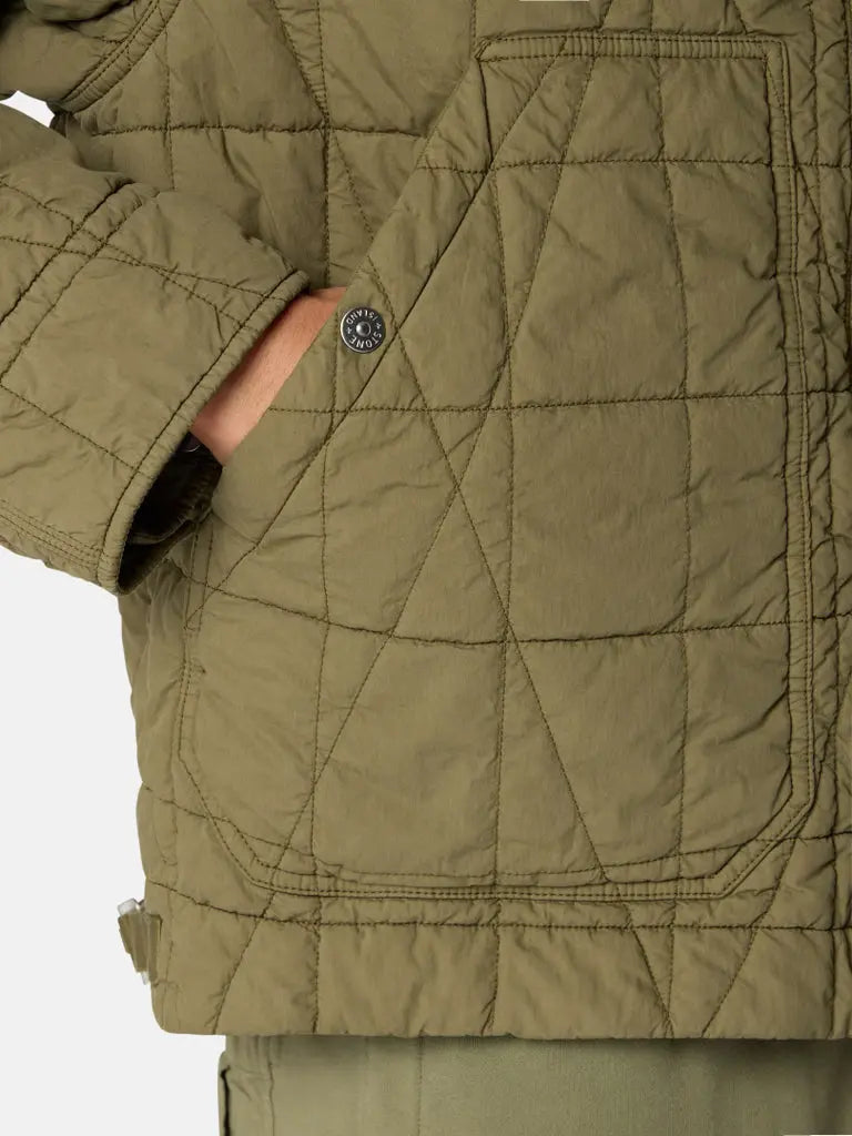 Veste matelassée enduite de résine et déperlante à capuche - CALVERO
