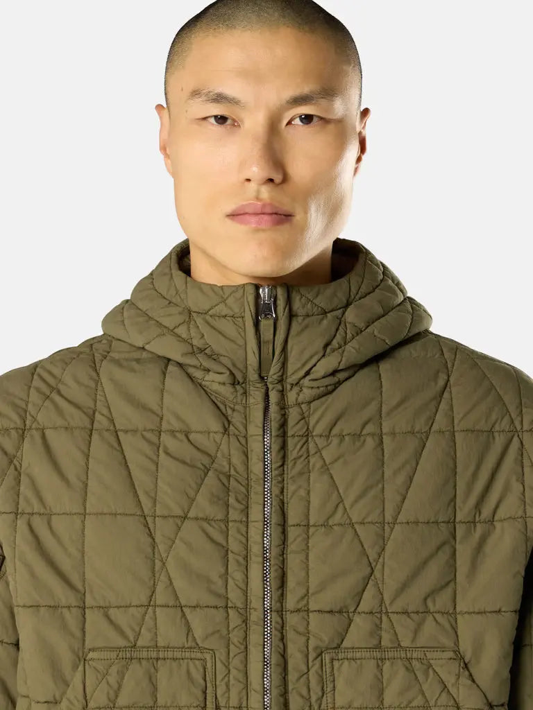 Veste matelassée enduite de résine et déperlante à capuche - CALVERO