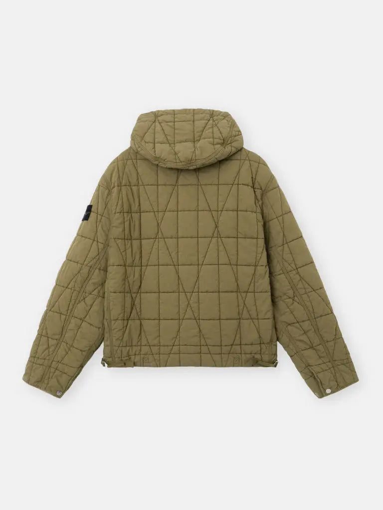 Veste matelassée enduite de résine et déperlante à capuche - CALVERO