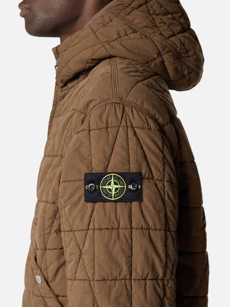 Veste matelassée enduite de résine et déperlante à capuche - CALVERO