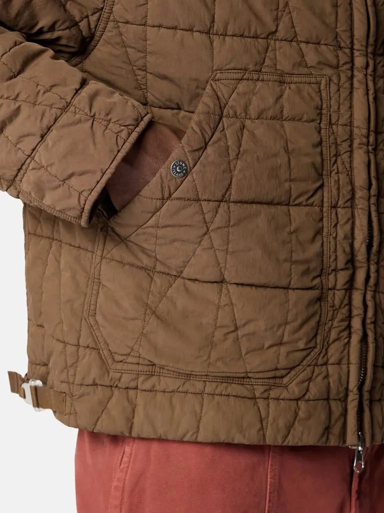 Veste matelassée enduite de résine et déperlante à capuche - CALVERO