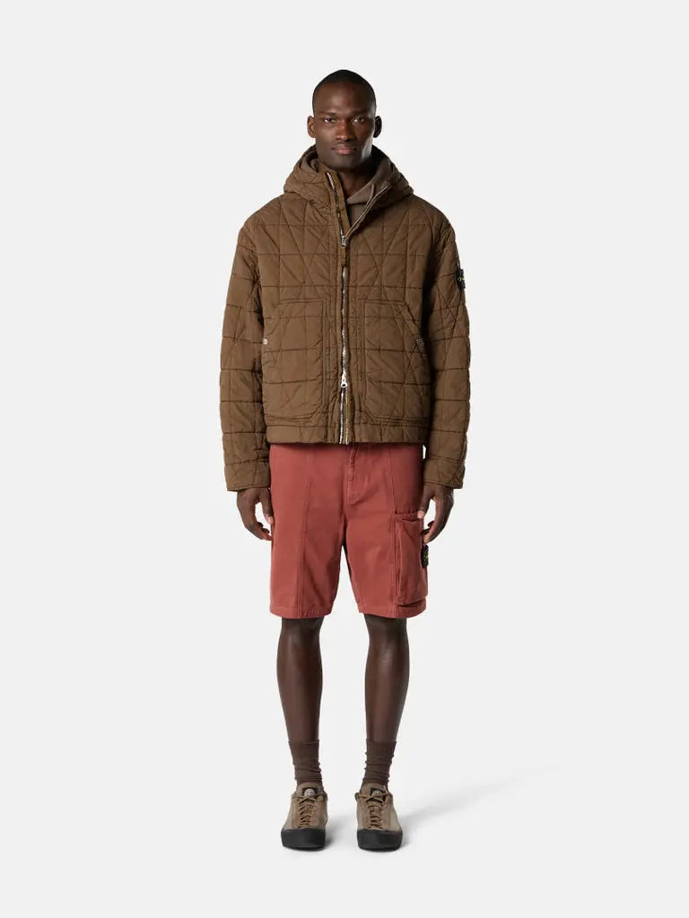 Veste matelassée enduite de résine et déperlante à capuche - CALVERO