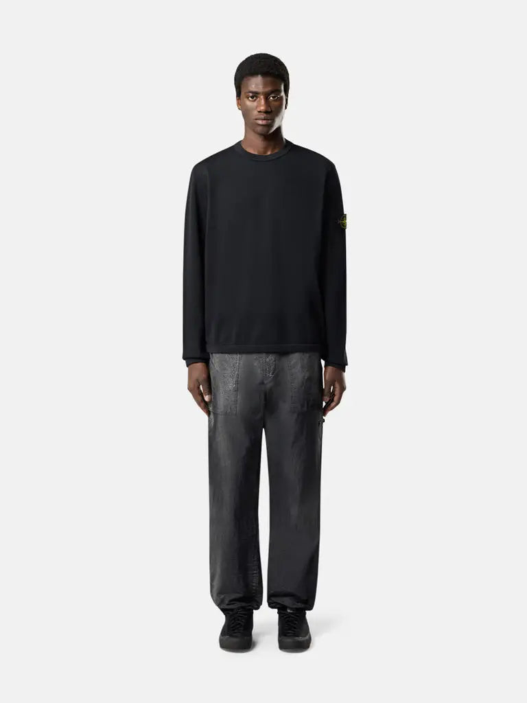 Sweat-shirt ras-du-cou coupe regular à finitions élastiquées - CALVERO