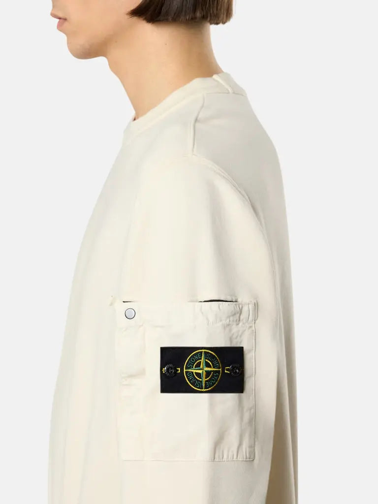 Sweat-shirt ras-du-cou coupe regular avec poche de la saison - CALVERO