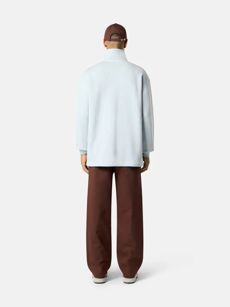 Sweat-shirt coupe oversize à glissière courte avec broderie - CALVERO