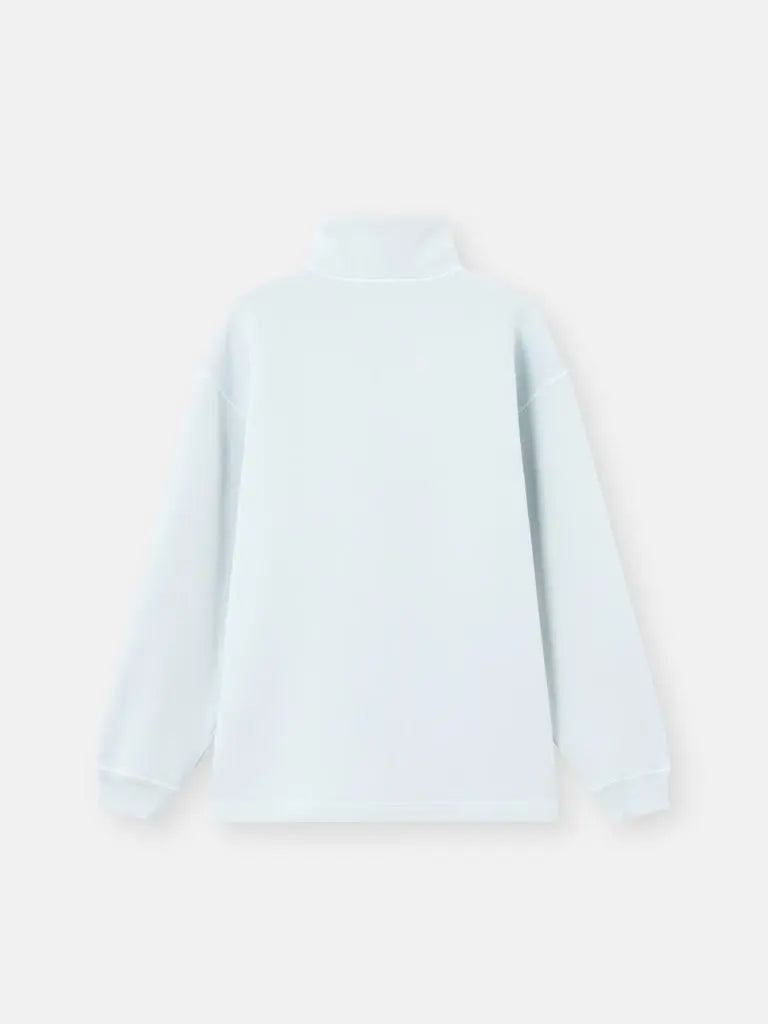 Sweat-shirt coupe oversize à glissière courte avec broderie - CALVERO