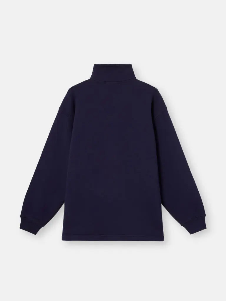 Sweat-shirt coupe oversize à glissière courte avec broderie - CALVERO