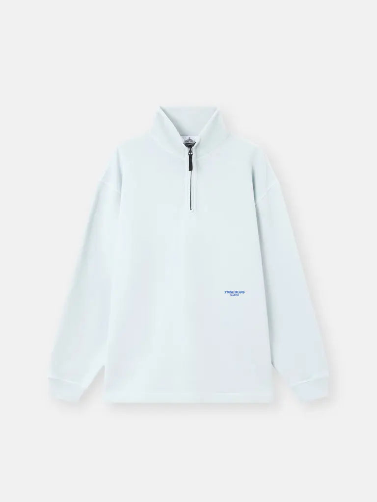 Sweat-shirt coupe oversize à glissière courte avec broderie - CALVERO