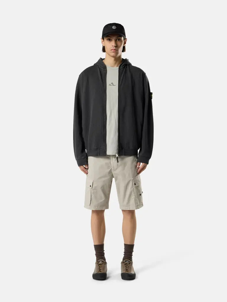 Sweat-shirt zippé à capuche coupe regular à poches - CALVERO