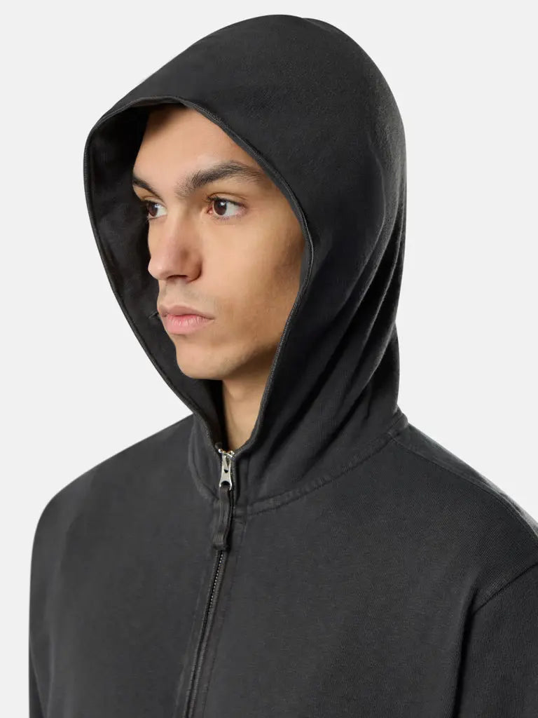 Sweat-shirt zippé à capuche coupe regular à poches - CALVERO