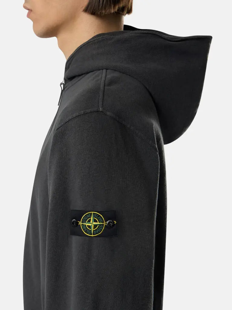Sweat-shirt zippé à capuche coupe regular à poches - CALVERO