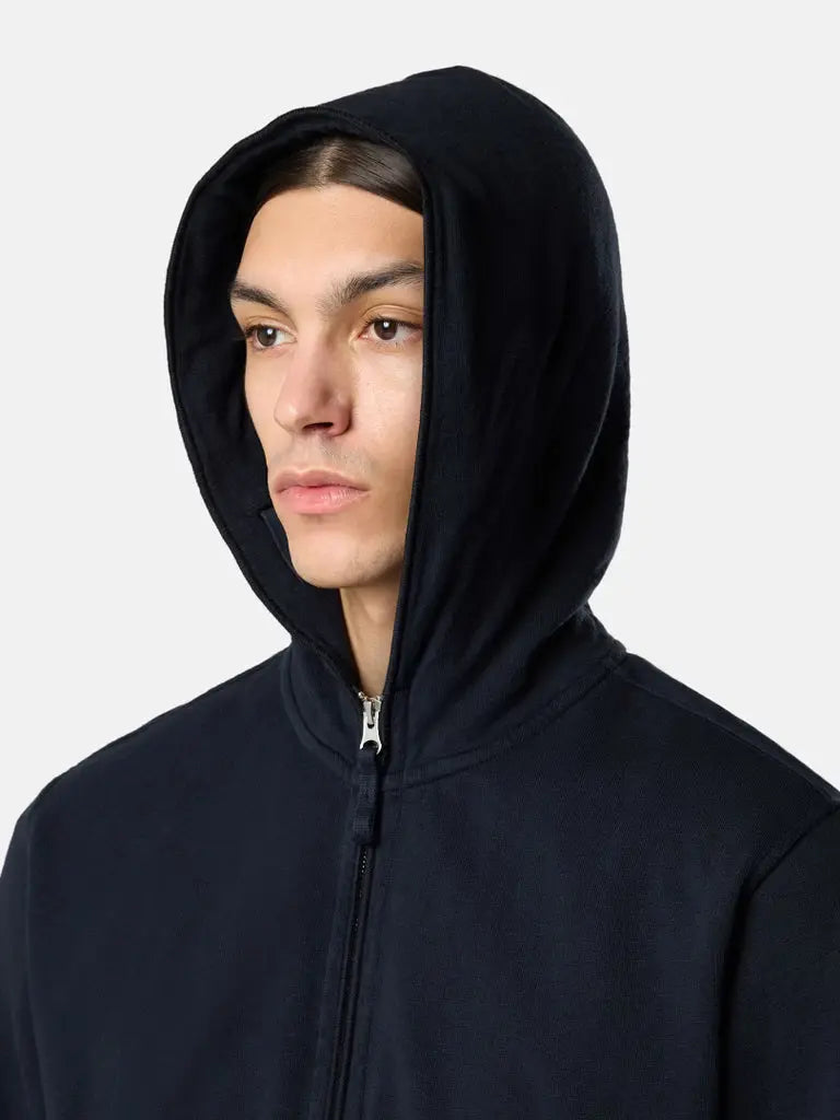Sweat-shirt zippé à capuche coupe regular à poches - CALVERO