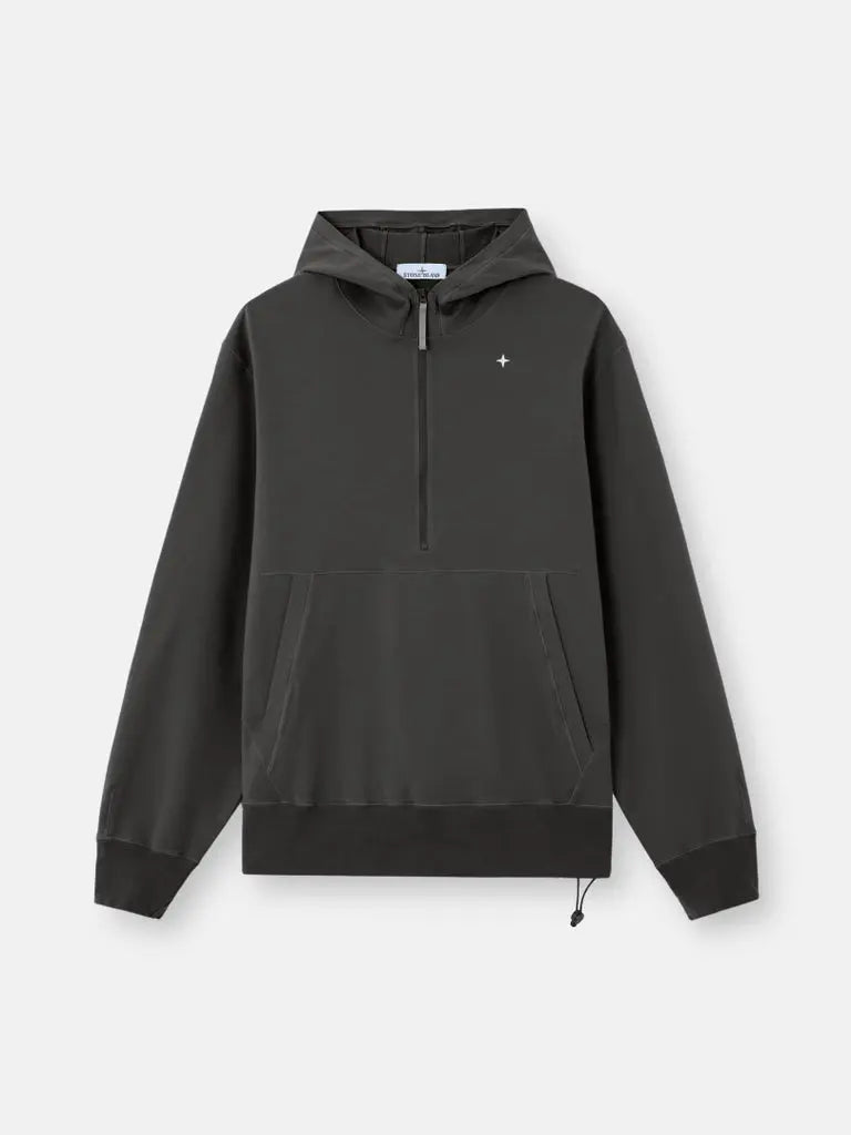 Sweat-shirt à capuche et à glissière courte, coupe regular, avec poche - CALVERO