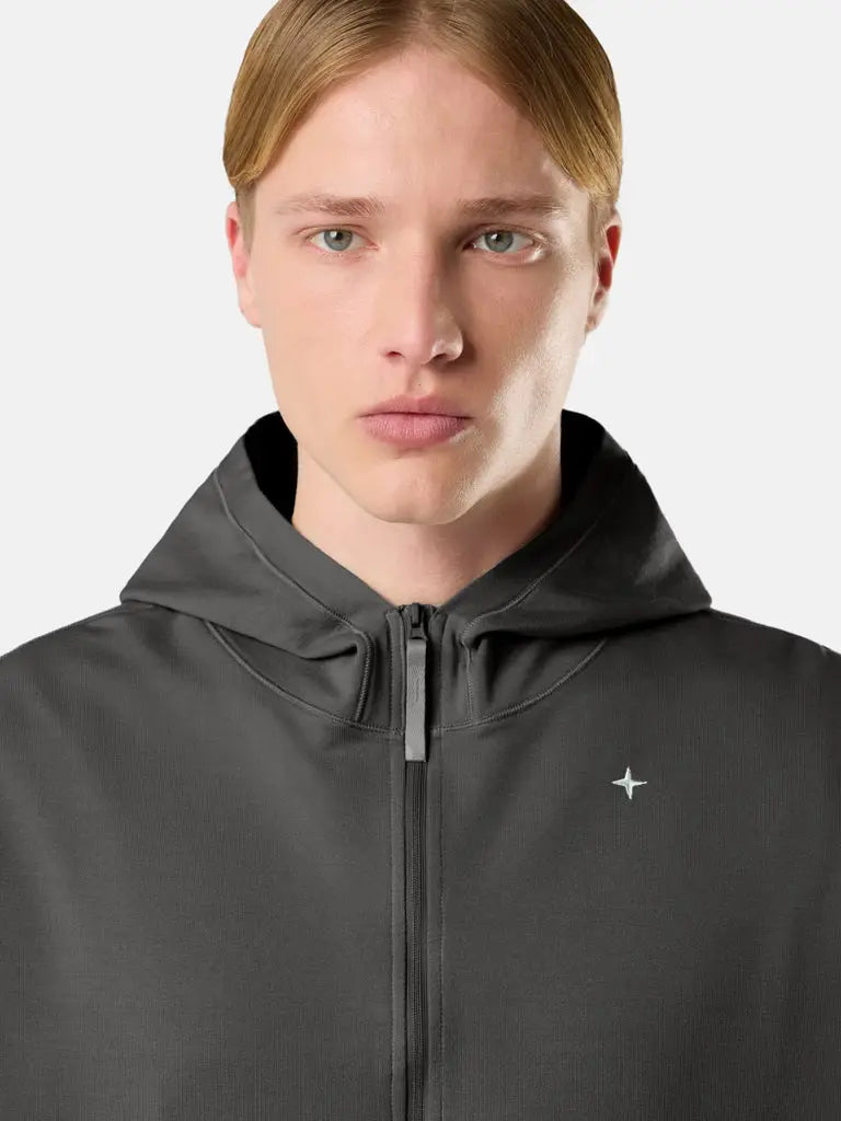 Sweat-shirt à capuche et à glissière courte, coupe regular, avec poche - CALVERO