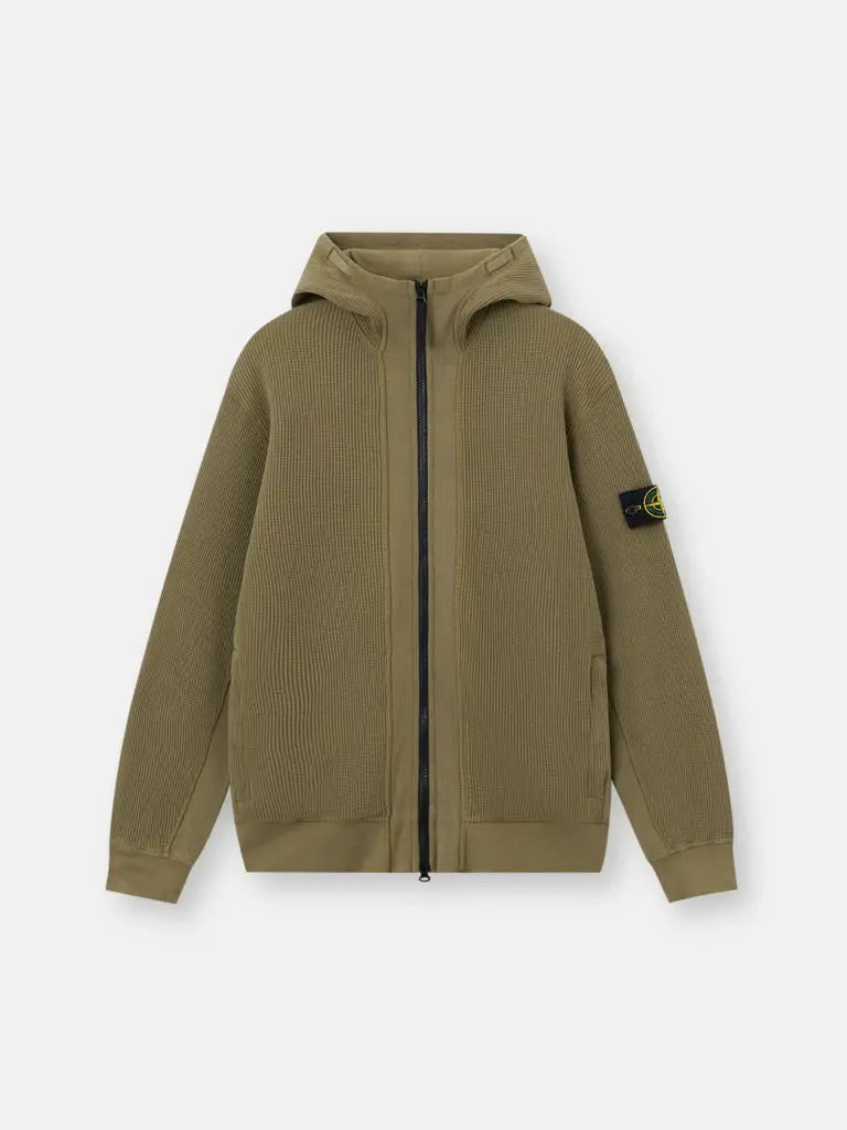 Sweat-shirt zippé à capuche coupe regular à poches - CALVERO