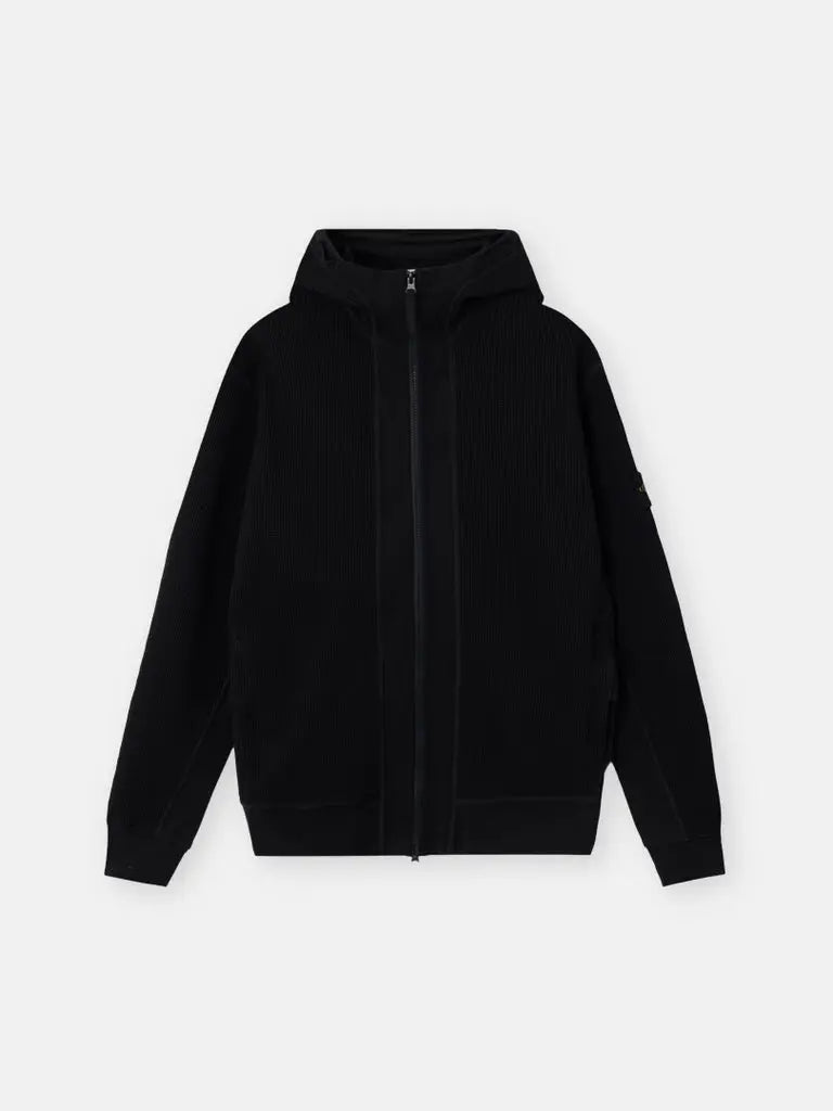 Sweat-shirt zippé à capuche coupe regular à poches - CALVERO