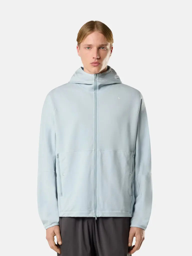 Sweat-shirt zippé à capuche coupe regular à manches raglan - CALVERO