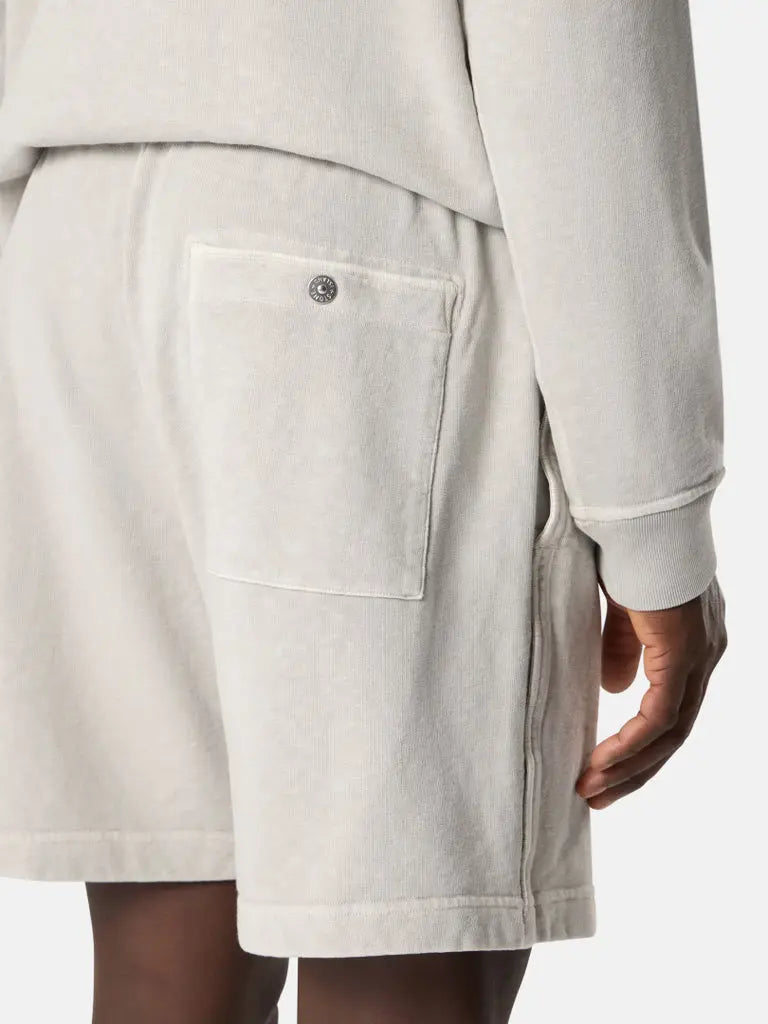 Short de jogging en molleton de coton flammé à effet irrégulier - CALVERO