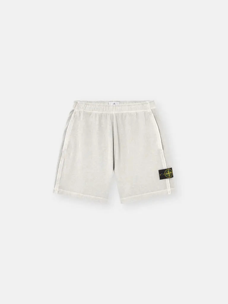 Short de jogging en molleton de coton flammé à effet irrégulier - CALVERO