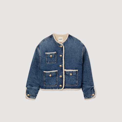 Blouson en denim et fausse fourrure - CALVERO