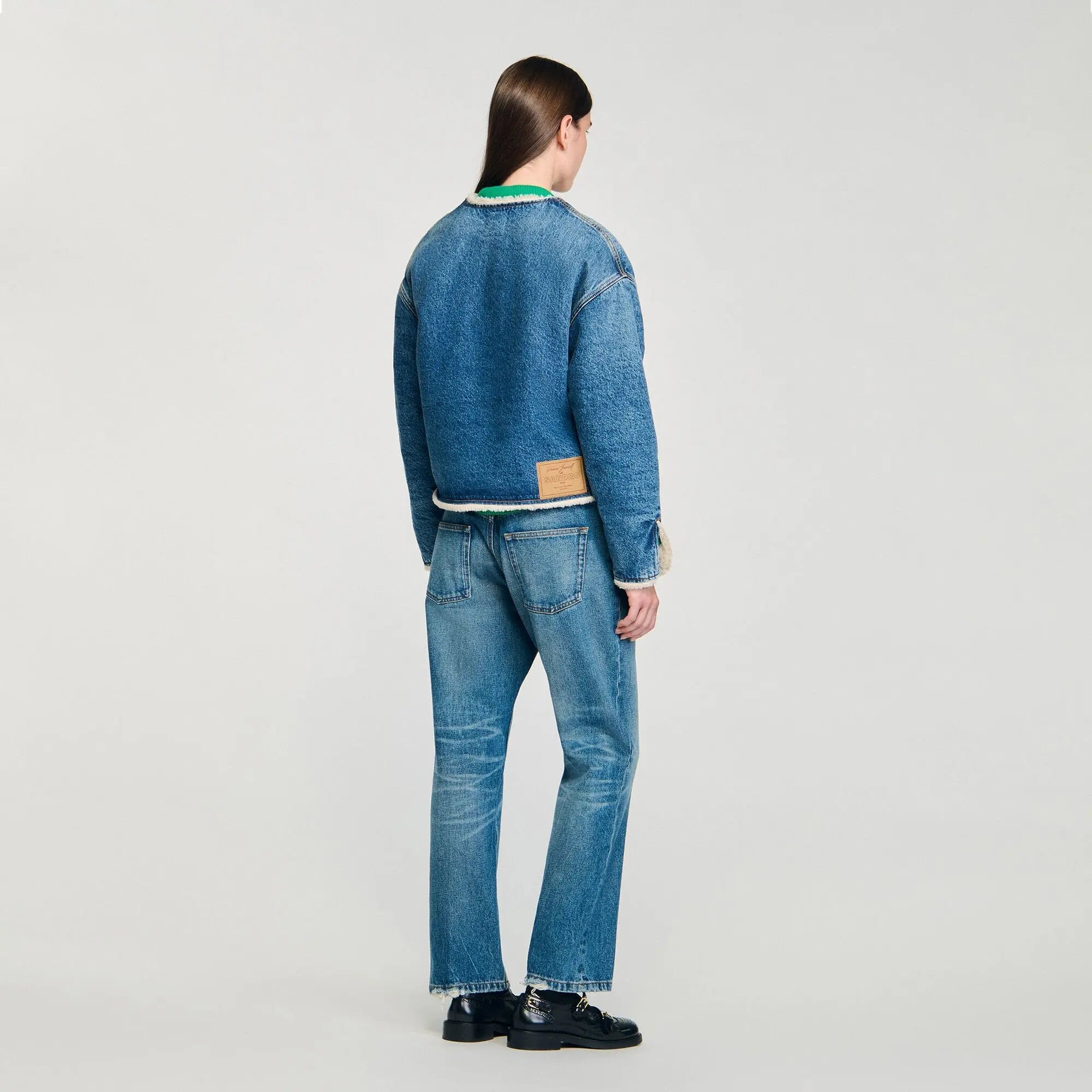 Blouson en denim et fausse fourrure - CALVERO