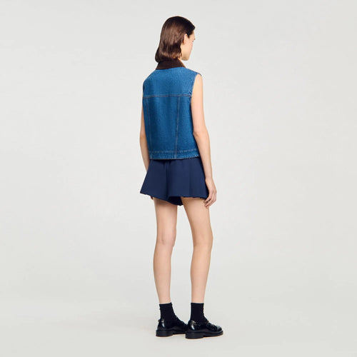 Blouson sans manches en denim - CALVERO