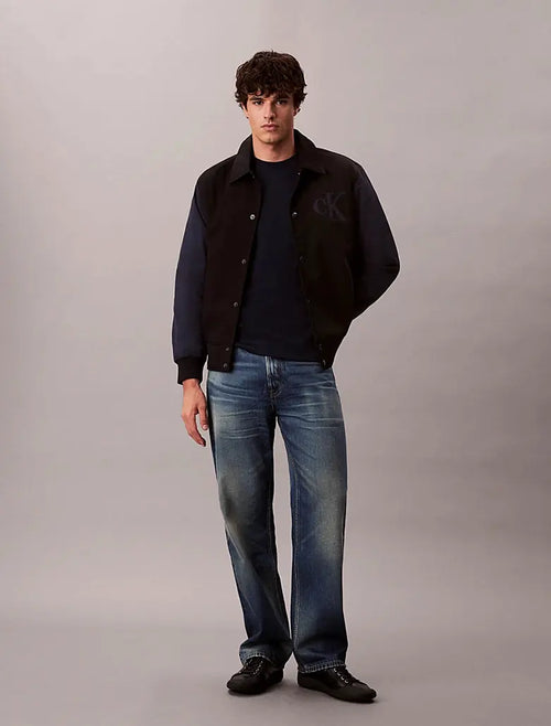 Bomber universitaire en nylon et coton Calvin Klein
