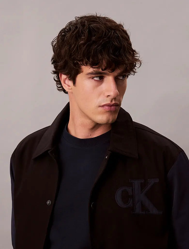 Bomber universitaire en nylon et coton Calvin Klein