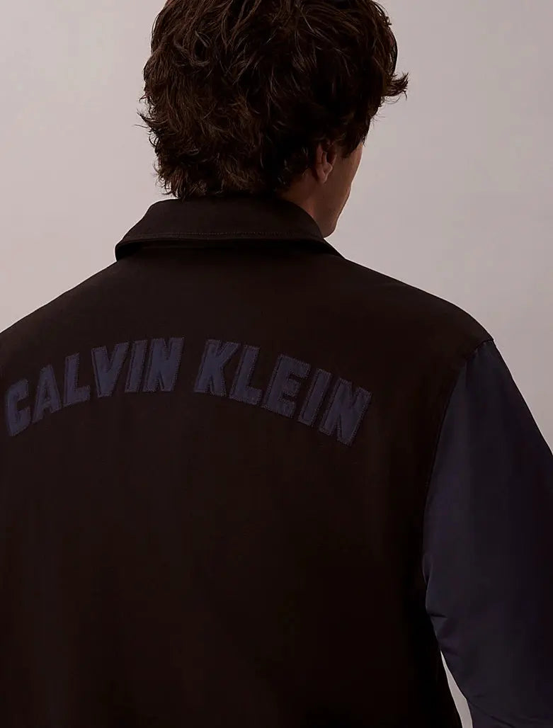 Bomber universitaire en nylon et coton Calvin Klein
