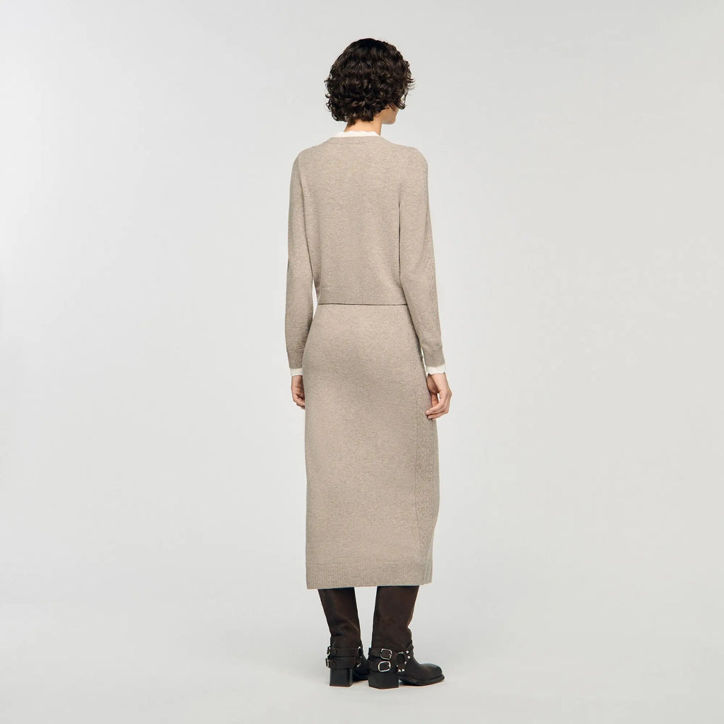 Cardigan à col contrasté - CALVERO