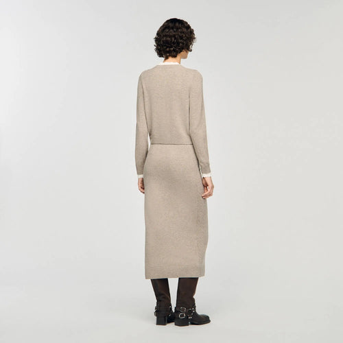 Cardigan à col contrasté - CALVERO