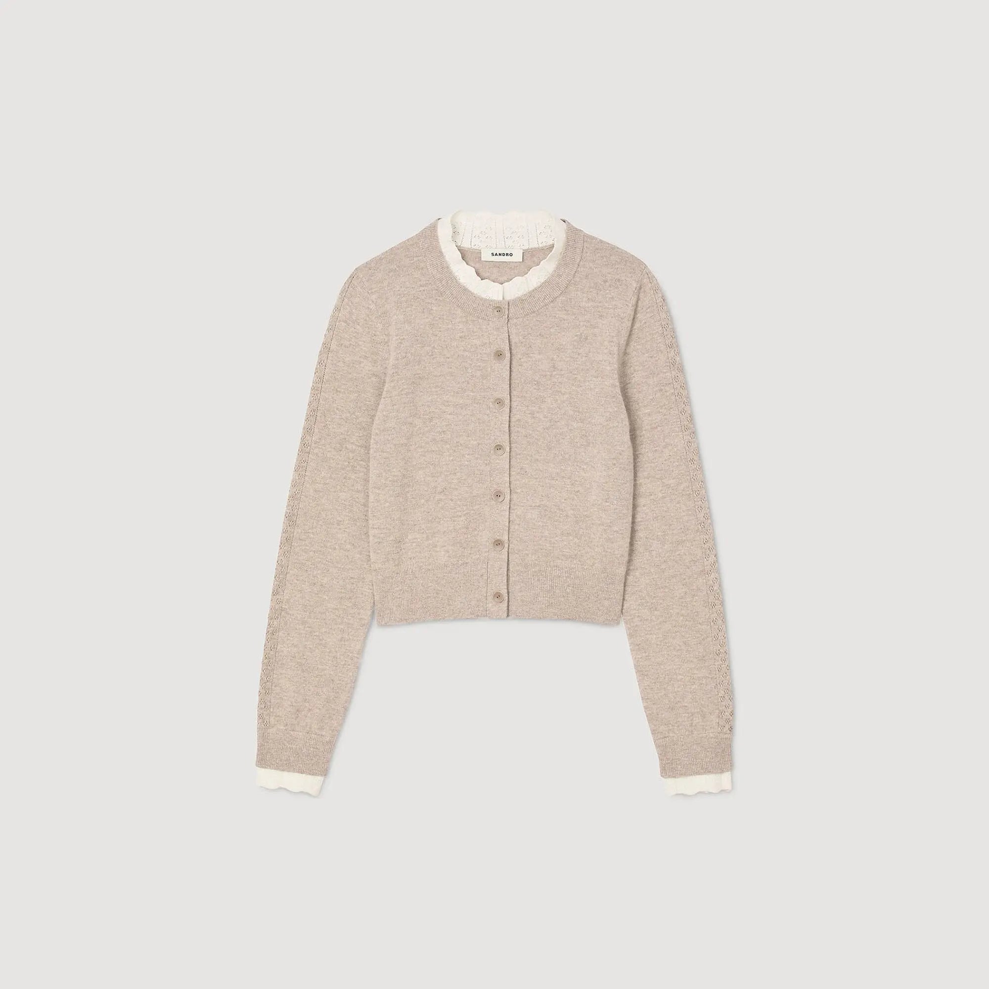 Cardigan à col contrasté - CALVERO