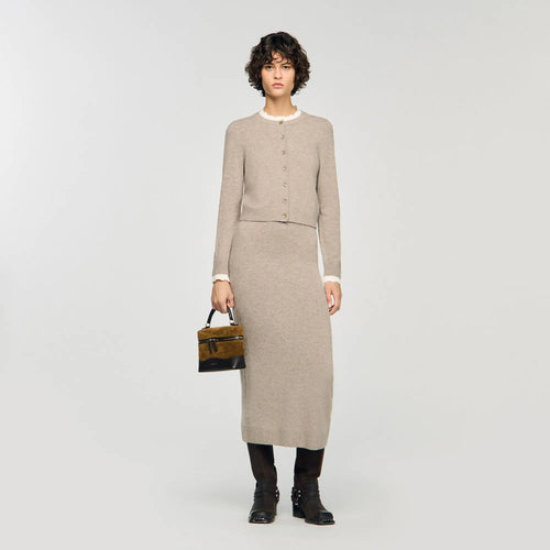 Cardigan à col contrasté - CALVERO