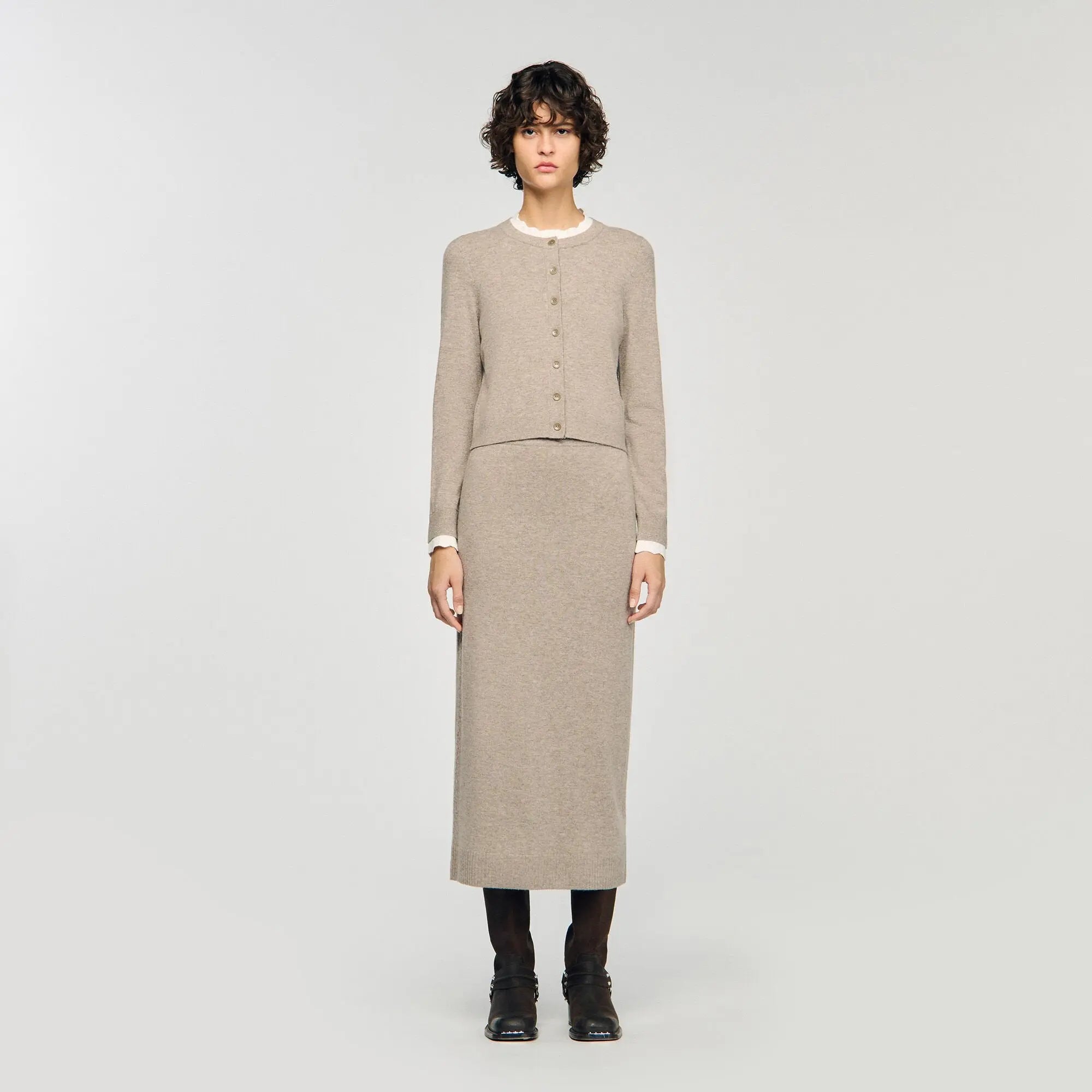 Cardigan à col contrasté - CALVERO