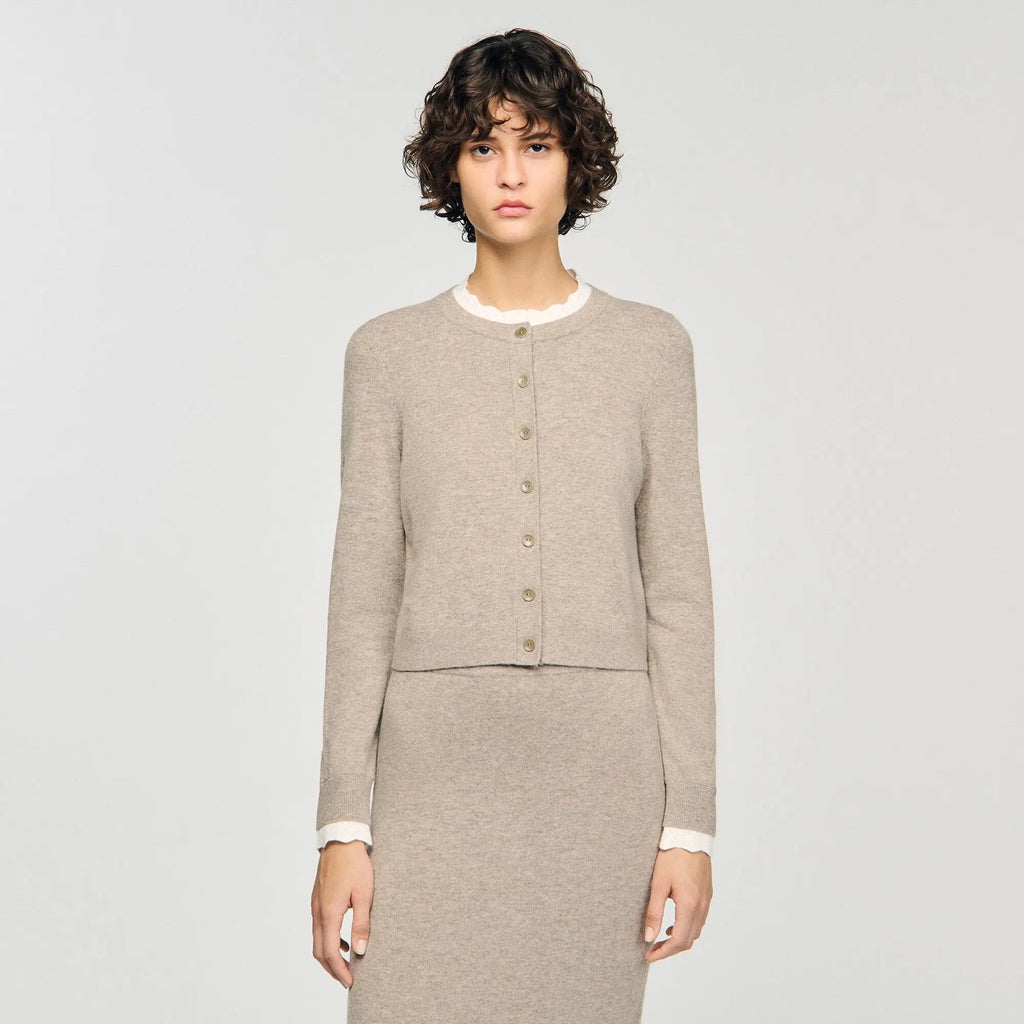 Cardigan à col contrasté - CALVERO