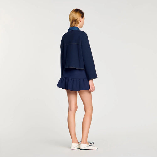 Cardigan à détail denim - CALVERO