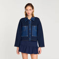 Cardigan à détail denim - CALVERO