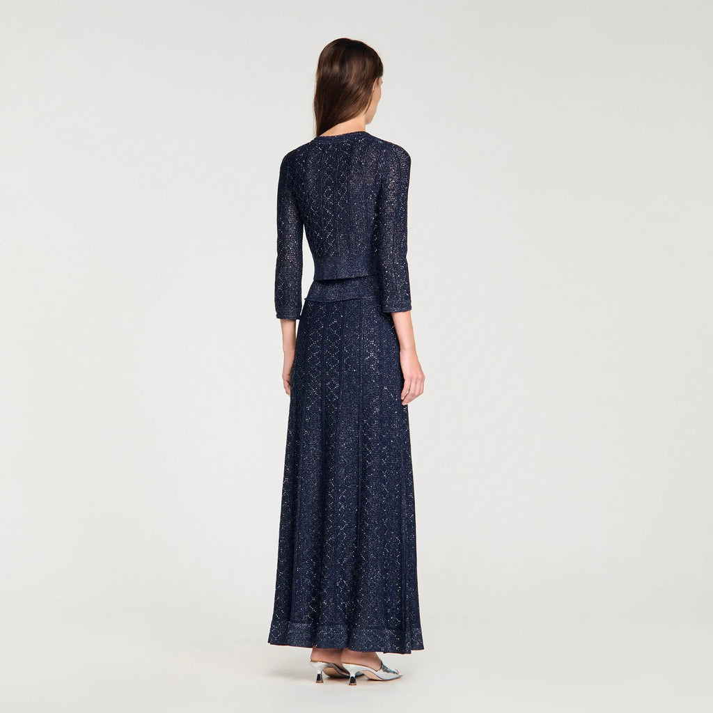 Cardigan court en maille strassée - CALVERO