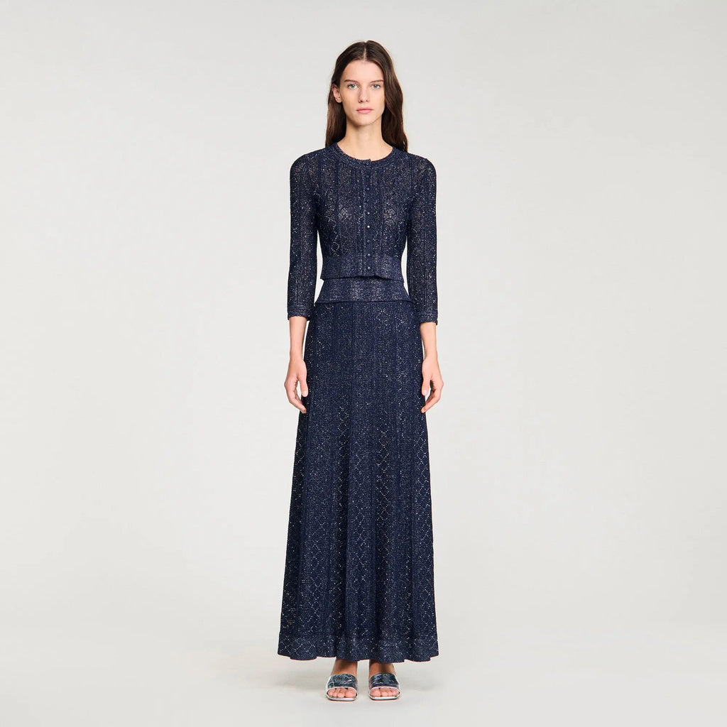 Cardigan court en maille strassée - CALVERO
