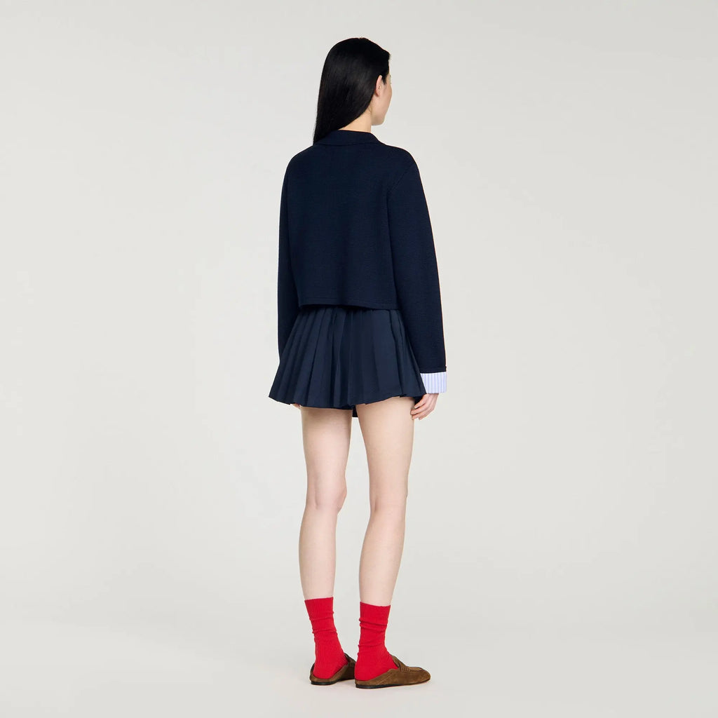 Cardigan en laine à col polo - CALVERO