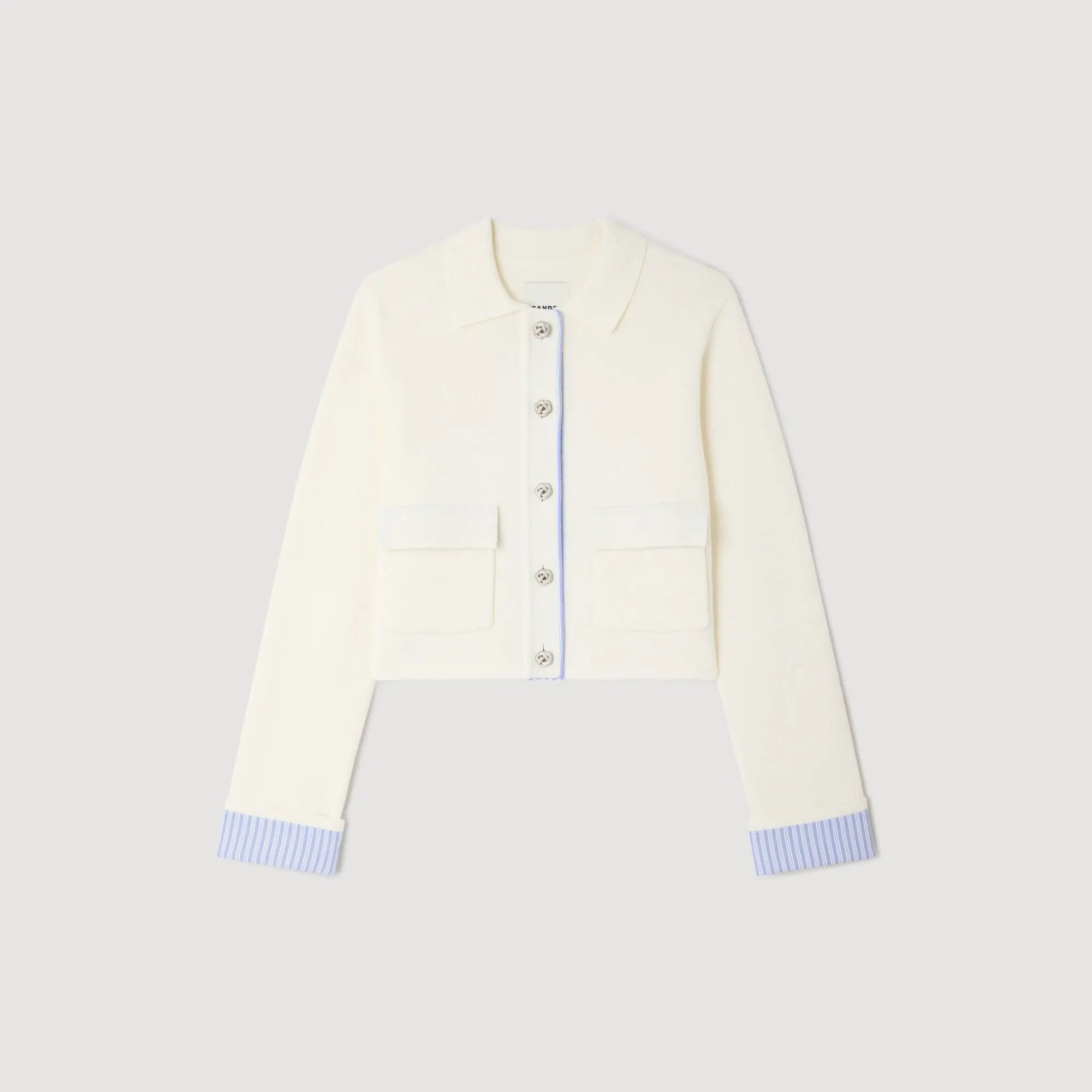 Cardigan en laine à col polo - CALVERO