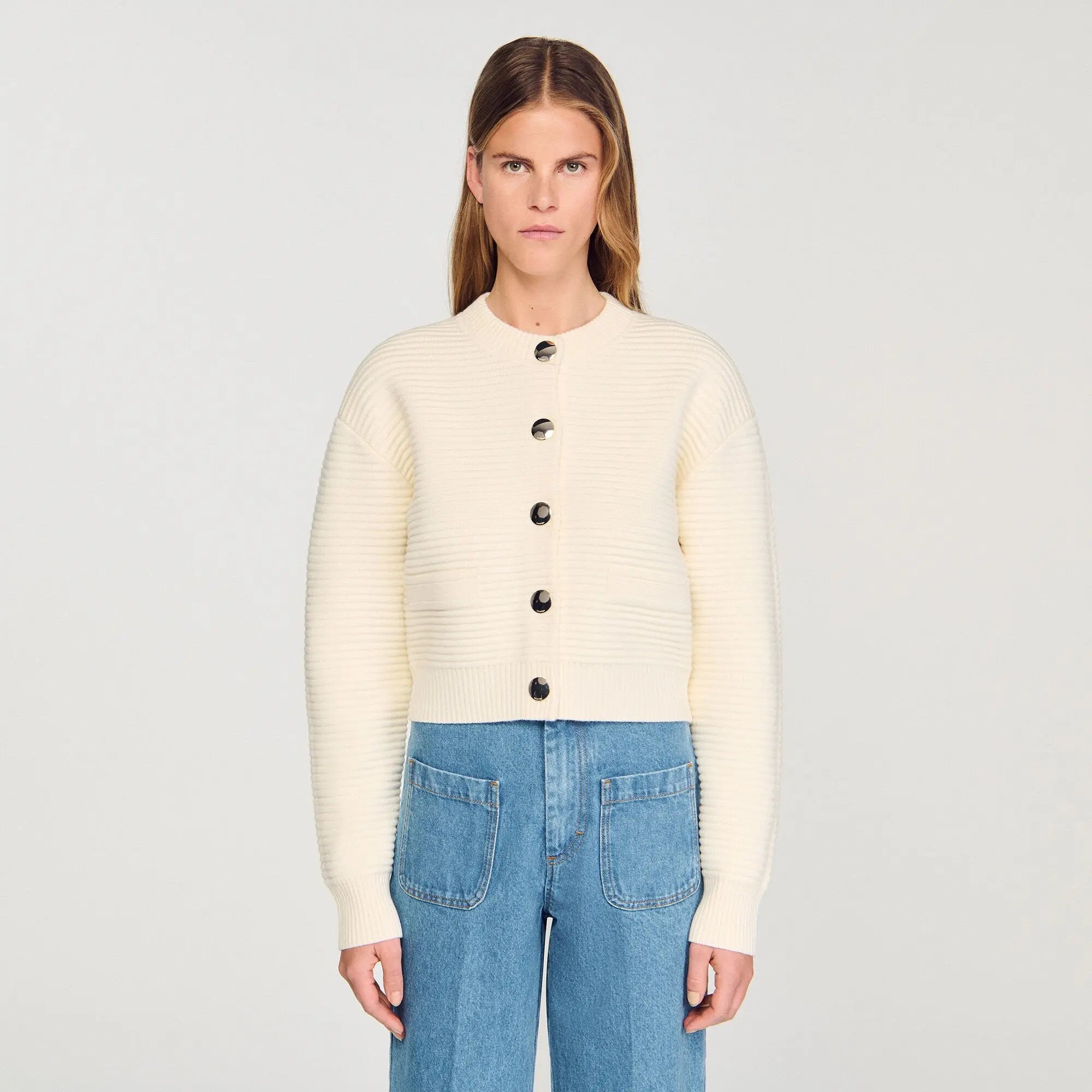 Cardigan en maille texturée - CALVERO