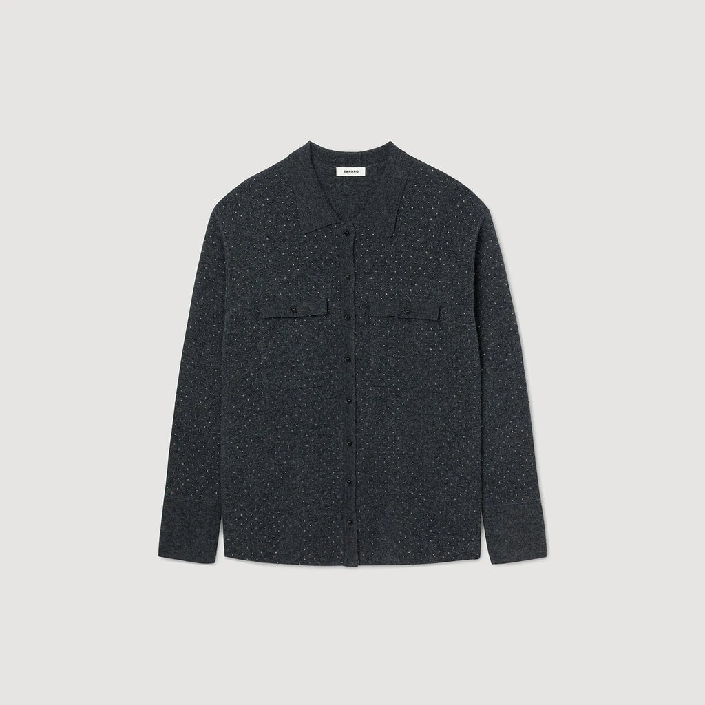 Cardigan long à strass - CALVERO