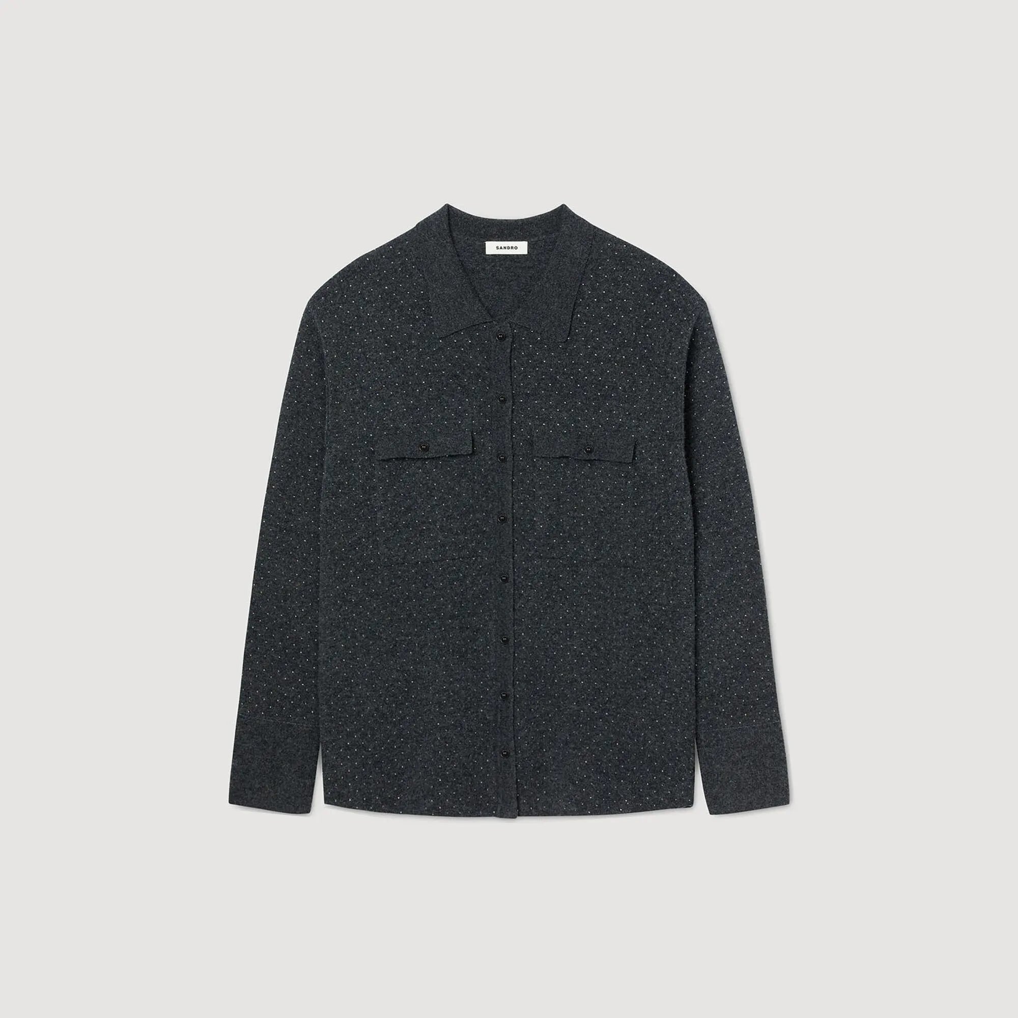 Cardigan long à strass - CALVERO