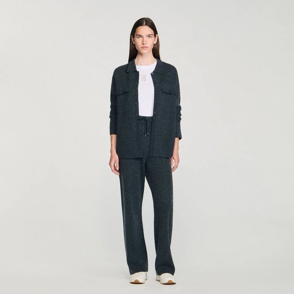 Cardigan long à strass - CALVERO