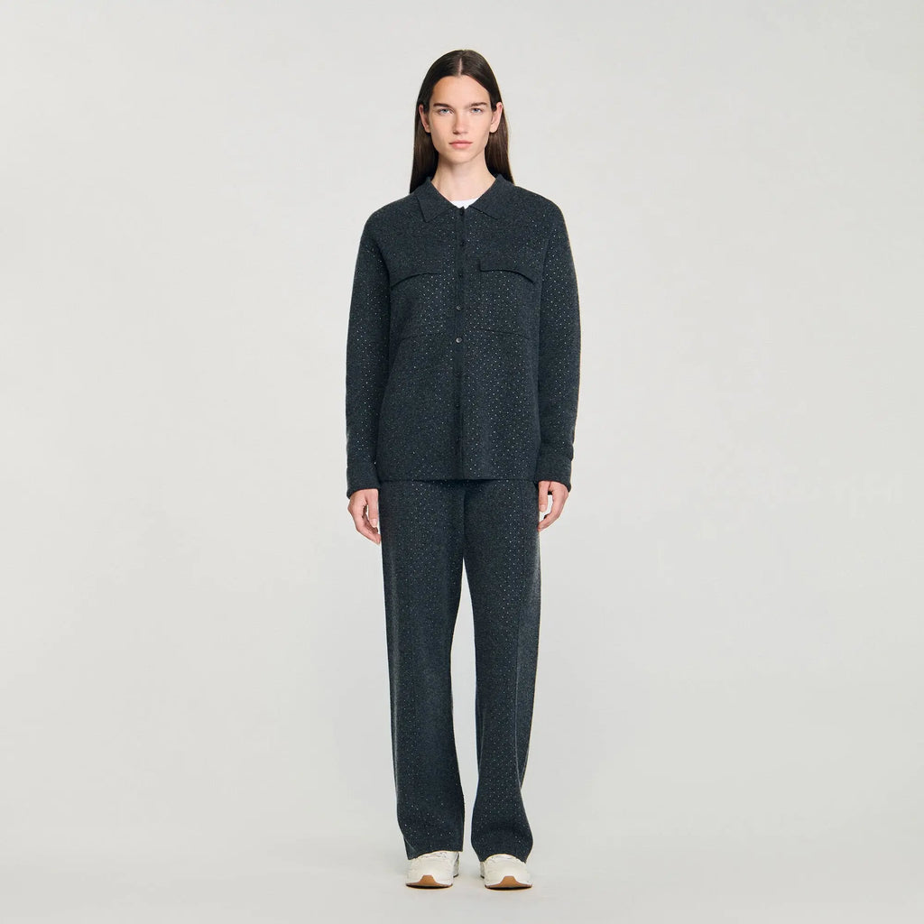 Cardigan long à strass - CALVERO