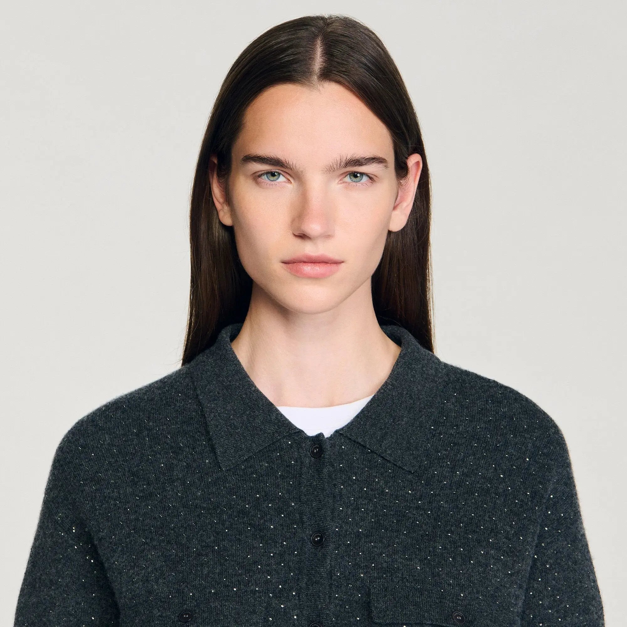 Cardigan long à strass - CALVERO