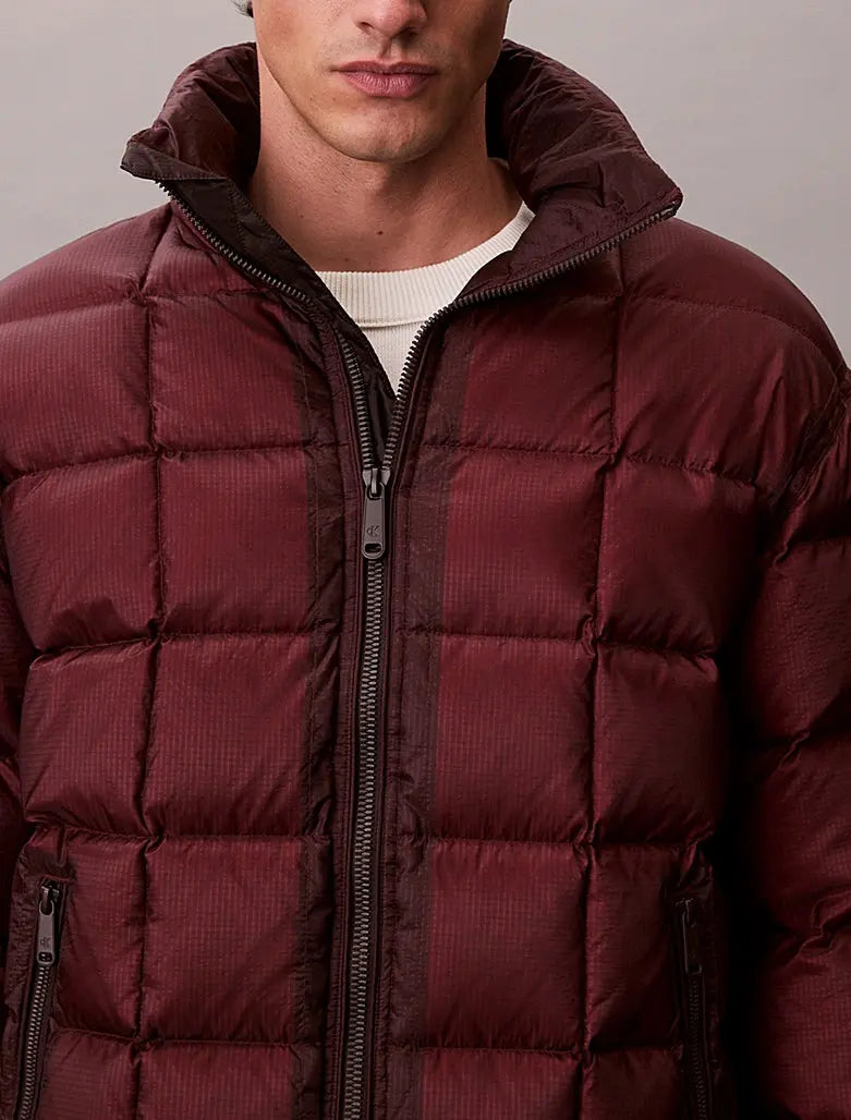Doudoune à col cheminée en tissu indéchirable Calvin Klein
