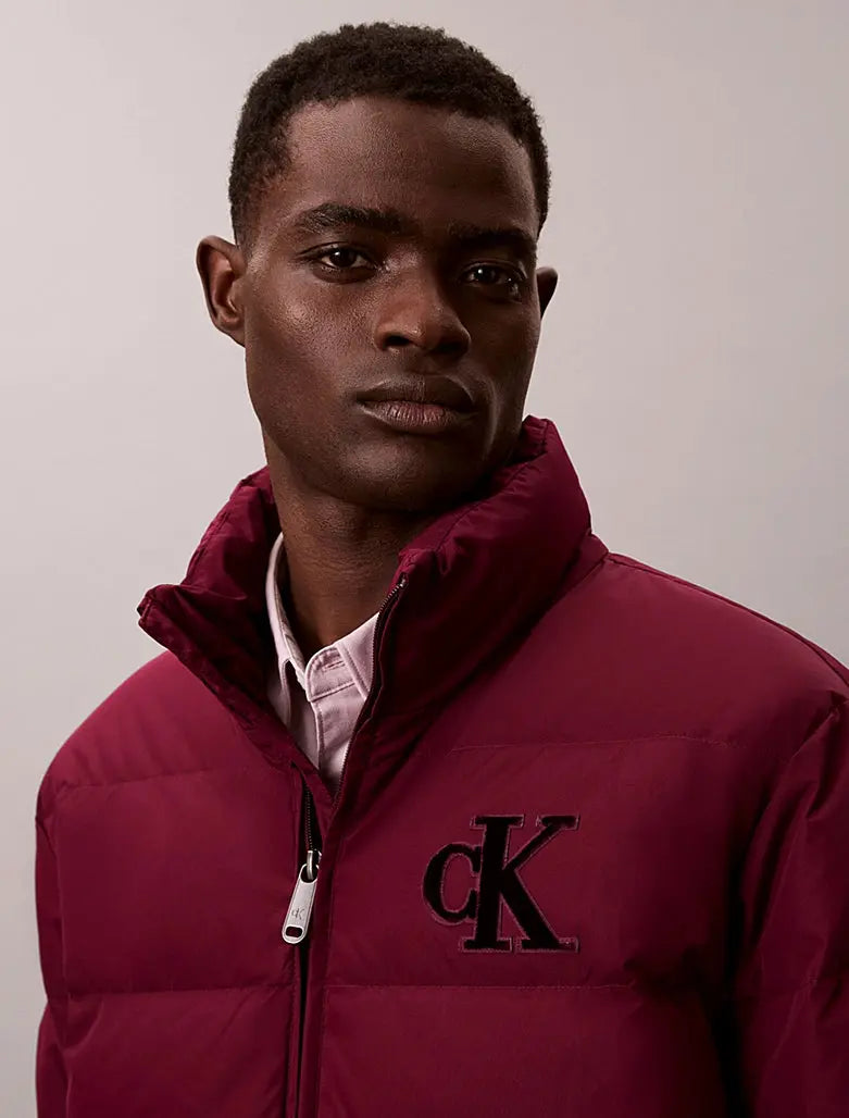 Doudoune en chenille avec monogramme Calvin Klein